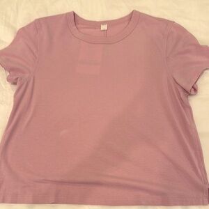 Women’s Lululemon dusty rose boxy cotton short sleeve T-Shirt, size 4